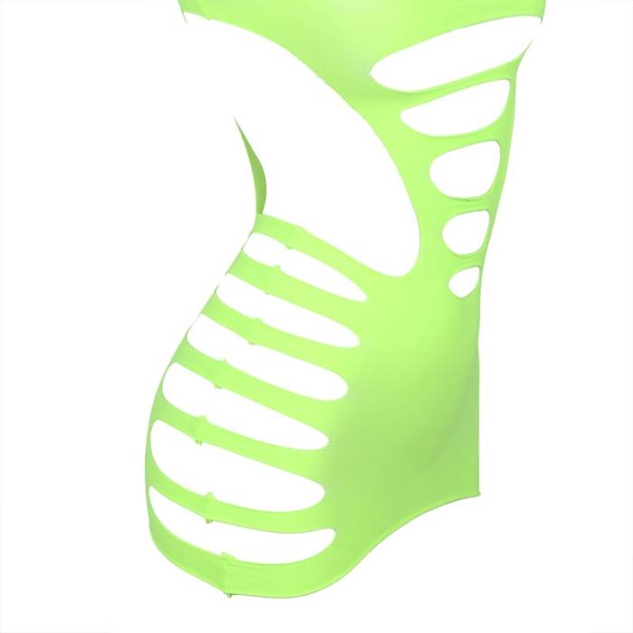 SUBBLIME - 952280 BODYSTOCKING VERDE MANGA LONGA COM REDE ELSTICA TAMANHO ÃNICO