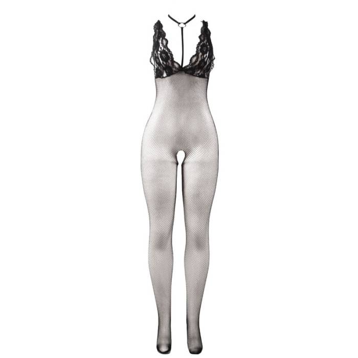 SUBBLIME - 951993 BODYSTOCKING SEM COSTAS DE REDE TRANSPARENTE PRETO TAMANHO ÃNICO