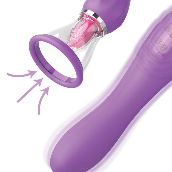 FANTASY FOR HER - MANGUEIRA DE SUCÃÃO MAX PLEASURE COM LÃNGUA ESTIMULANTE ROXA