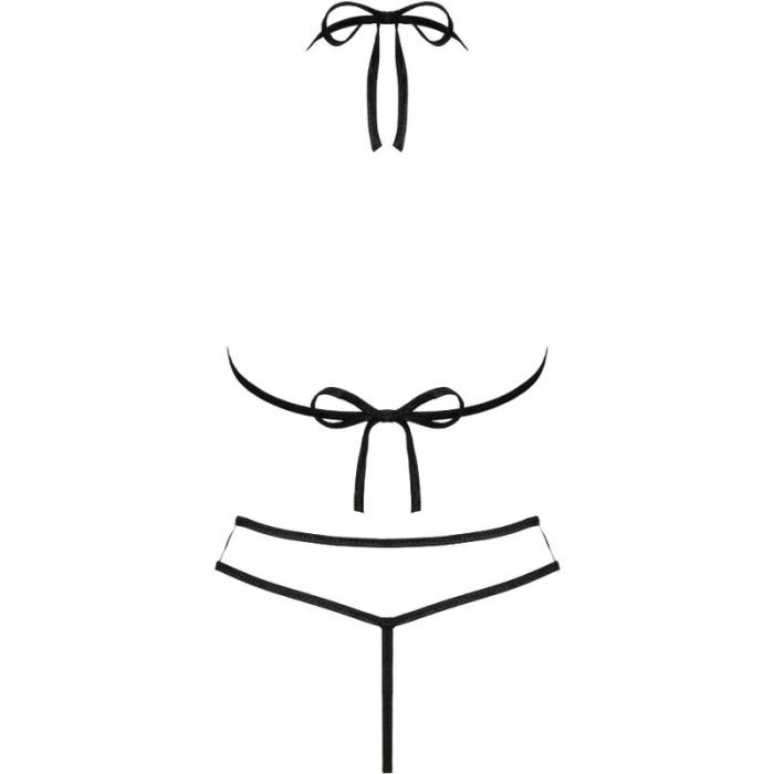 LIVCO CORSETTI FASHION - JIMENA LC 20216 BRA + TANGA PRETO TAMANHO ÚNICO