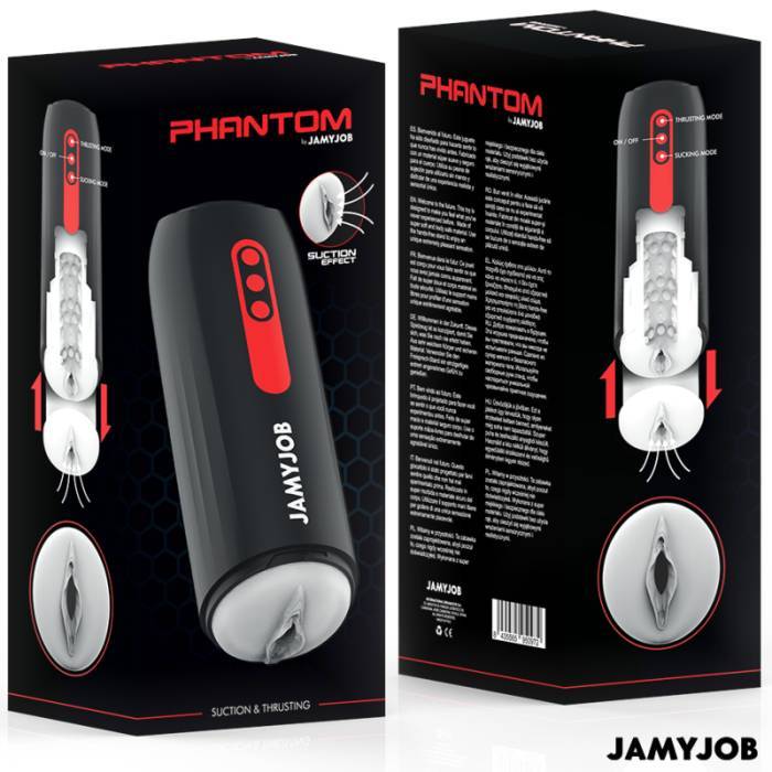 JAMYJOB - MASTURBADOR AUTOMÃTICO PHANTOM VAGINA 5 MODOS DE SUCÃÃO E IMPULSO