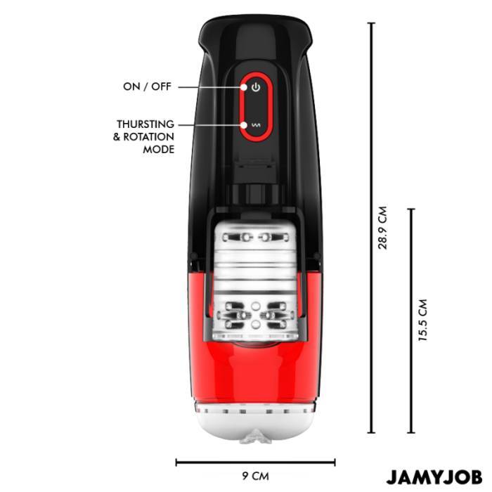 JAMYJOB - MASTURBADOR AUTOMÃTICO DE VAGINA CYCLONE 10 MODOS DE SUCÃÃO E IMPULSO