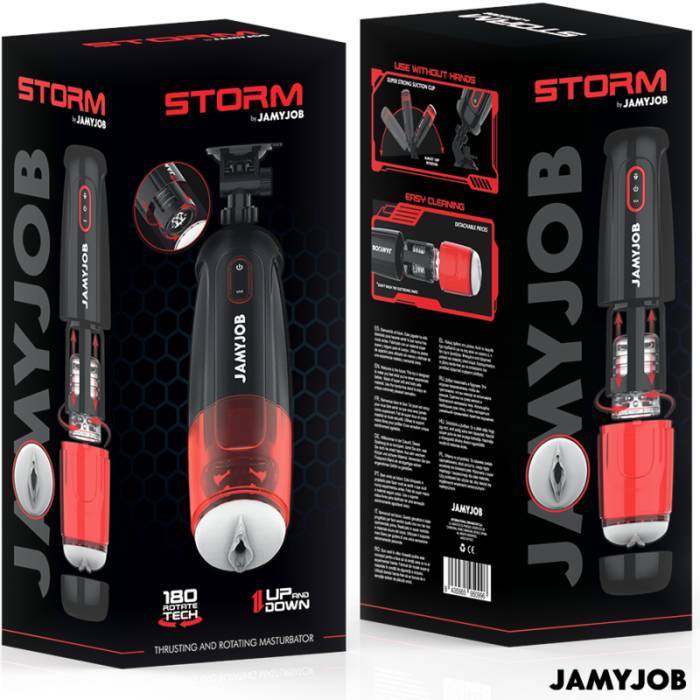 JAMYJOB - MASTURBADOR AUTOMÃTICO DE VAGINA CYCLONE 10 MODOS DE SUCÃÃO E IMPULSO