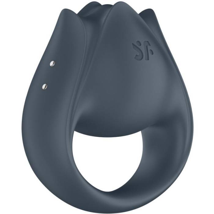 SATISFYER - PERFECT PAIR 2 MULTIVIBRANTES 2 EM 1 ANEL PARA PÃNIS E ESTIMULADOR DE DEDO CINZA
