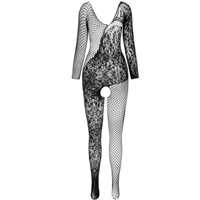 PASSION - BS 107 BODYSTOCKING PRETO TAMANHO ÃNICO