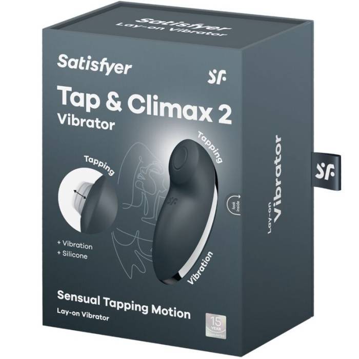 SATISFYER - TAP & CLIMAX 2 VIBRADOR E ESTIMULADOR CINZA
