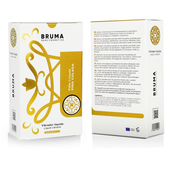 BRUMA - VIBRADOR LÃQUIDO ULTRA DESLIZANTE PINA COLADA 15 ML