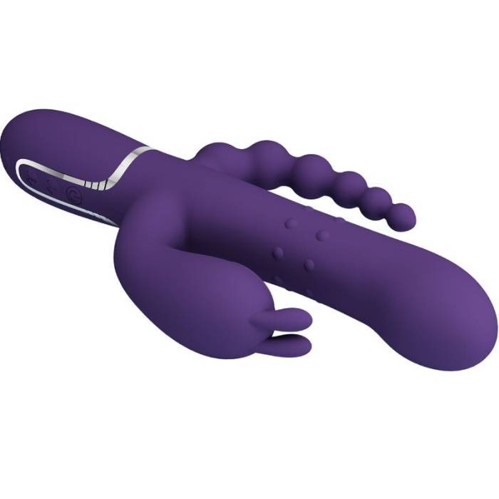 PRETTY LOVE - CAMMY TRIPLO VIBRADOR MULTIFUNÃÃO 4 EM 1 ROXO