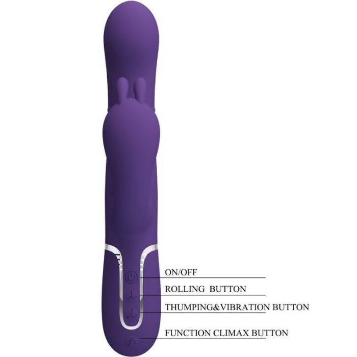 PRETTY LOVE - CAMMY TRIPLO VIBRADOR MULTIFUNÃÃO 4 EM 1 ROXO