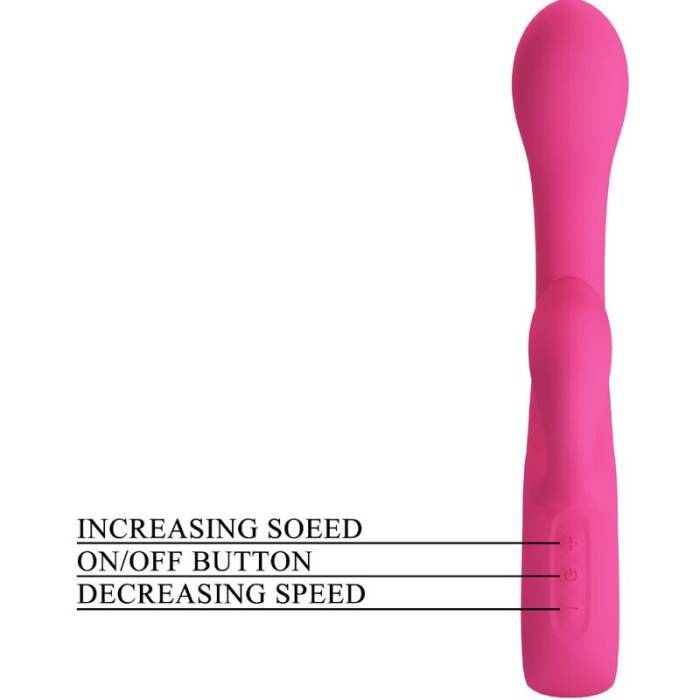 PRETTY LOVE - FRITZ RABBIT VIBRADOR 12 VIBRAÃÃES ROSA