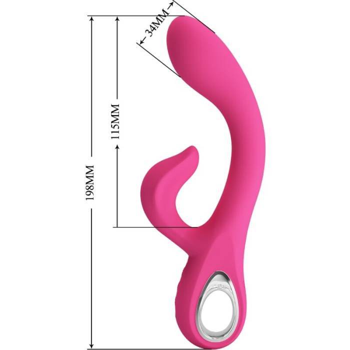 PRETTY LOVE - FRITZ RABBIT VIBRADOR 12 VIBRAÃÃES ROSA