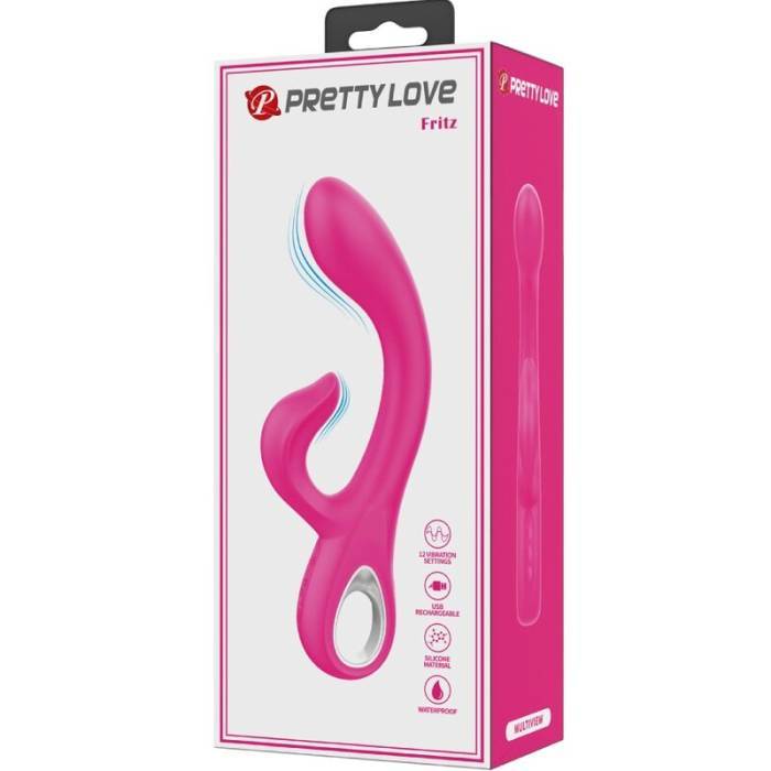 PRETTY LOVE - FRITZ RABBIT VIBRADOR 12 VIBRAÃÃES ROSA