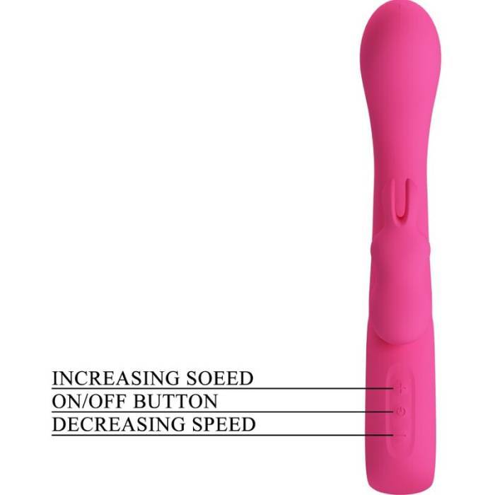 PRETTY LOVE - NOVAK RABBIT VIBRADOR 12 VIBRAÃÃES ROSA
