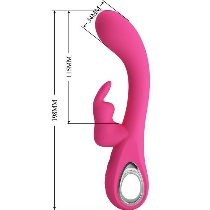 PRETTY LOVE - NOVAK RABBIT VIBRADOR 12 VIBRAÃÃES ROSA