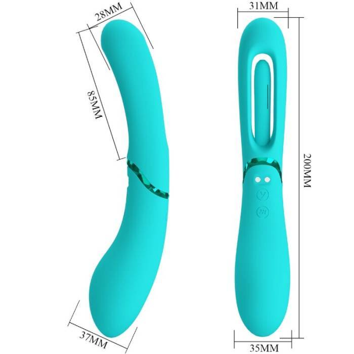 ROMANCE - VIBRADOR LEXIE G-SPOT 7 VIBRAÃÃES AZUL