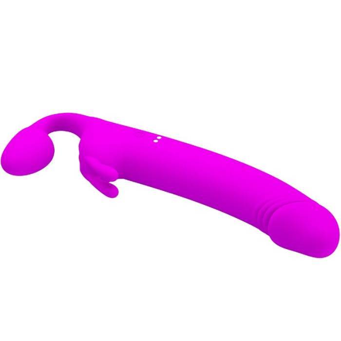 PRETTY LOVE - ZANINI STRAPLESS STRAP-ON 10 VIBRAÃÃES ROXO