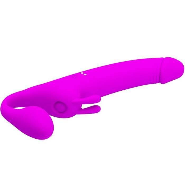 PRETTY LOVE - ZANINI STRAPLESS STRAP-ON 10 VIBRAÃÃES ROXO