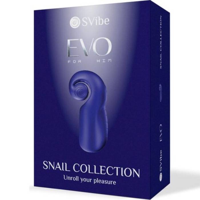 SNAIL VIBE - EVO PARA ELE MASTURBADOR MASCULINO SLIDE N´ROLL AZUL ESCURO