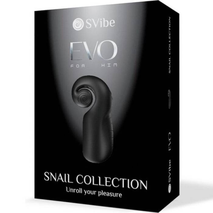 SNAIL VIBE - EVO PARA ELE MASTURBADOR MASCULINO SLIDE N´ROLL PRETO