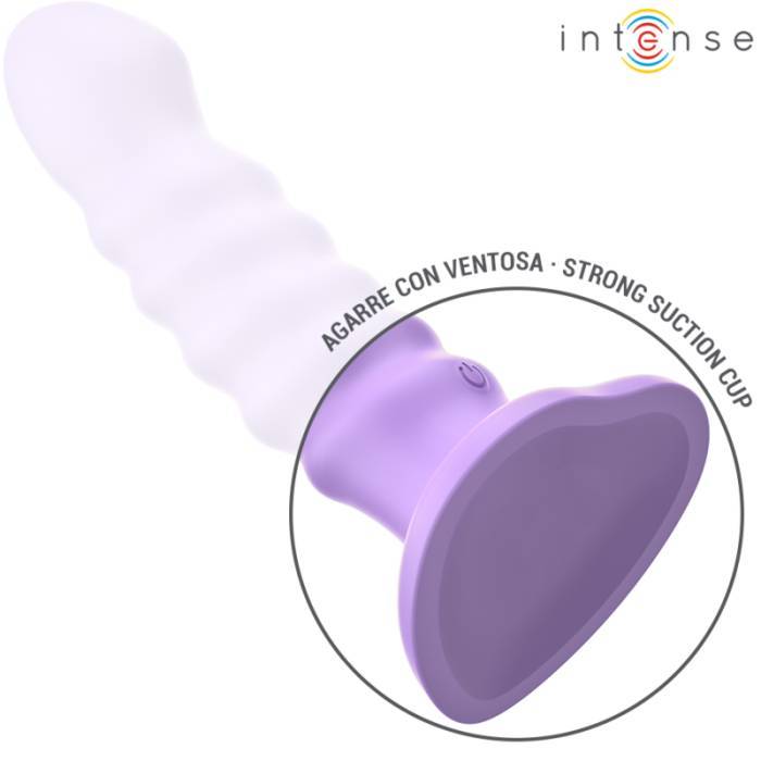 INTENSE - BRENDA VIBRADOR TAMANHO M DESIGN ESPIRAL 10 VIBRAÃÃES ROXO CONTROLE REMOTO