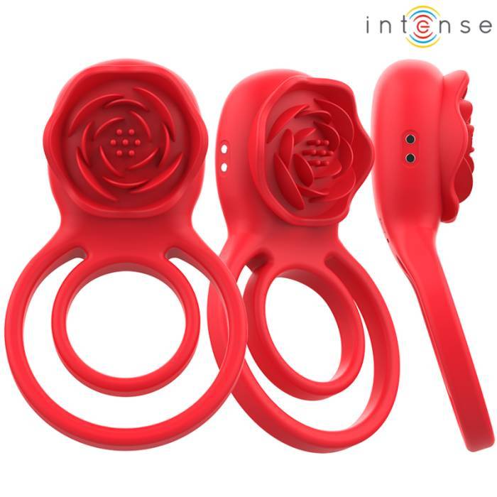 INTENSE - GAIL ESTIMULADOR ROSE 10 VIBRAÃÃES VERMELHO CONTROLE REMOTO