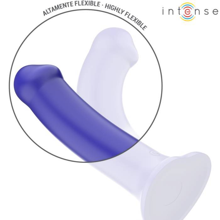 INTENSE - VICTORIA VIBRADOR COM VENTOSA 10 VIBRAÃÃES AZUL ESCURO CONTROLE REMOTO