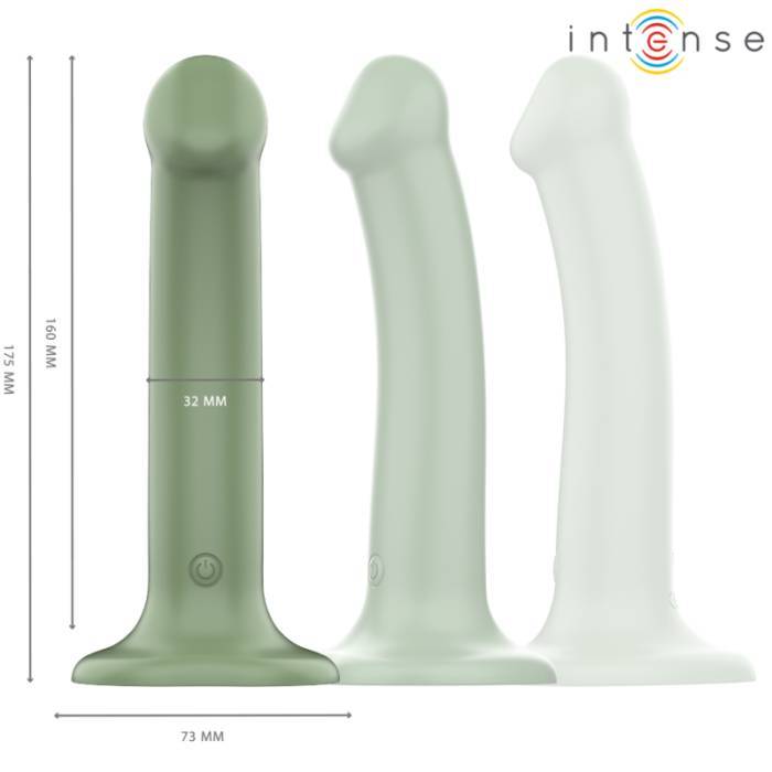 INTENSE - BECCA VIBRADOR COM VENTOSA 10 VIBRAÃÃES VERDE CONTROLE REMOTO