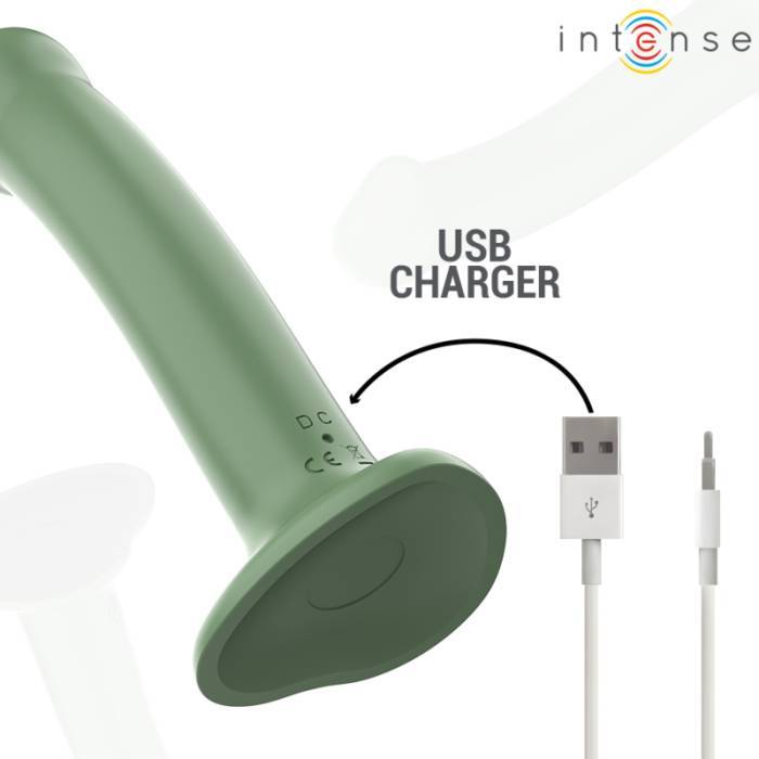 INTENSE - BECCA VIBRADOR COM VENTOSA 10 VIBRAÃÃES VERDE CONTROLE REMOTO
