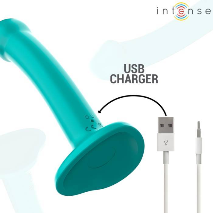 INTENSE - KATIE VIBRADOR COM VENTOSA 10 VIBRAÃÃES AZUL CONTROLE REMOTO