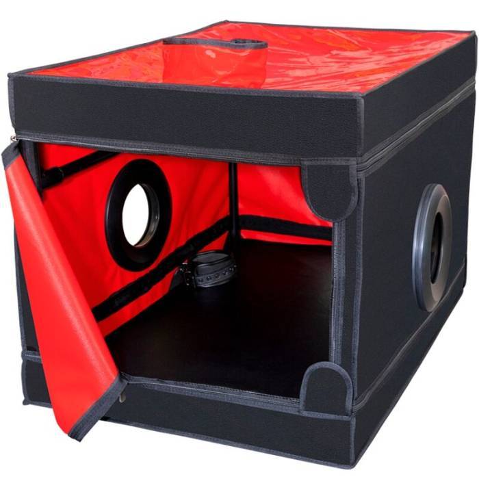 SECRET DOME - KINK CLUB LA NICHE CABIN PRETO E VERMELHO