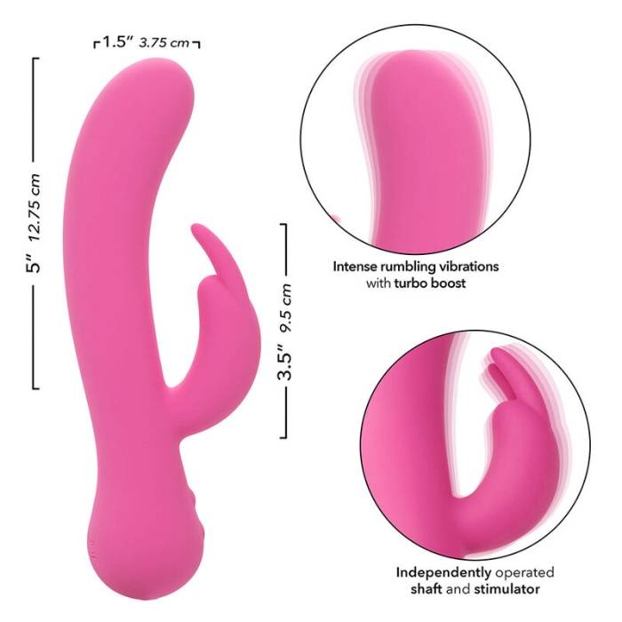CALEXOTICS - FIRST TIME VIBRADOR COELHO RECARREGÃVEL ROSA