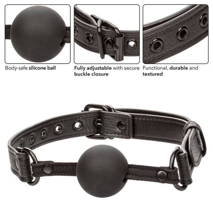 CALEXOTICS - NOCTURNAL MORDAÃA DE BOLA SILICONE PRETO