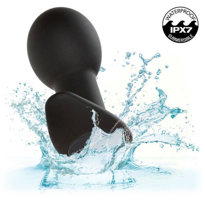 CALEXOTICS - ROCK BOTTOM PLUG ANAL 10 VIBRAÃÃES SILICONE PRETO
