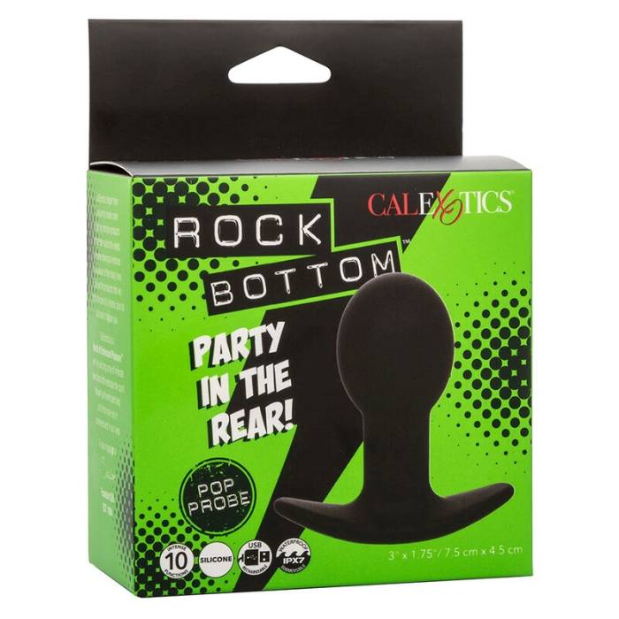 CALEXOTICS - ROCK BOTTOM PLUG ANAL 10 VIBRAÃÃES SILICONE PRETO