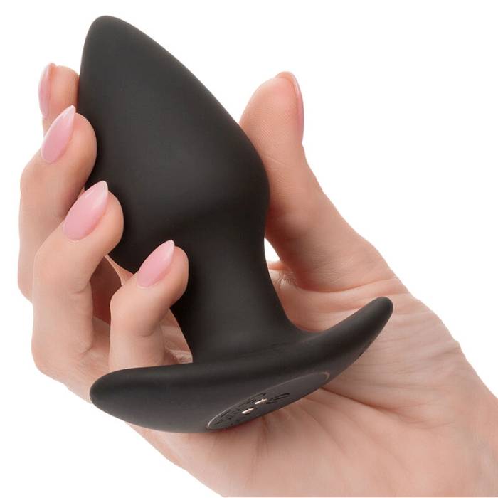 CALEXOTICS - ROCK BOTTOM PLUG ANAL PERFEITO 10 VIBRAÃÃES SILICONE PRETO