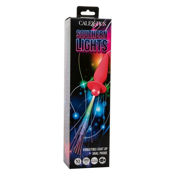 CALEXOTICS - SOUTHERN LIGHTS LIGHT UP ANAL PLUG 10 VIBRAÃÃES SILICONE ROSA