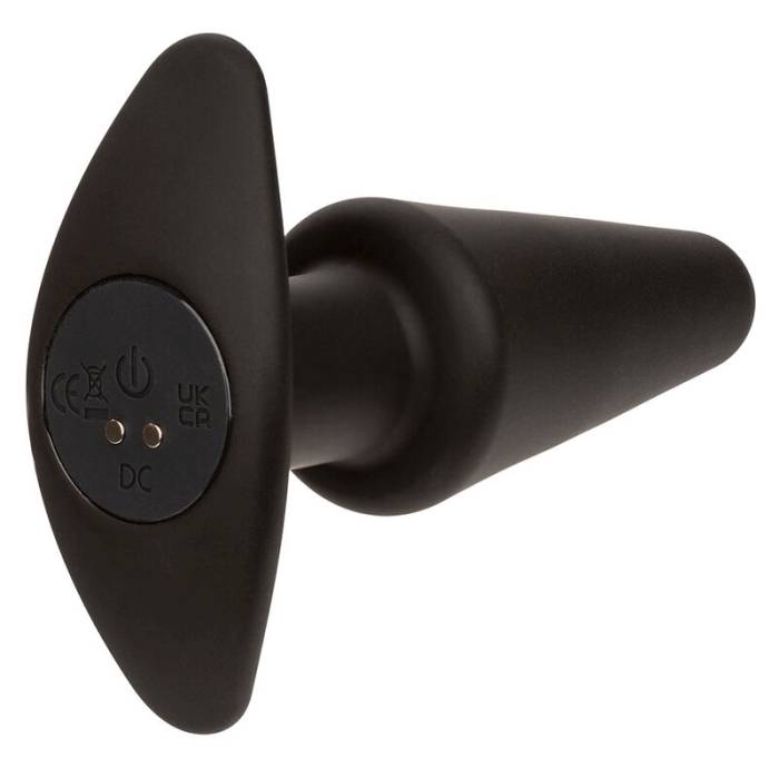 CALEXOTICS - ROCK BOTTOM PLUG ANAL CÃNICO 10 VIBRAÃÃES SILICONE PRETO