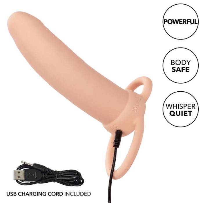 CALEXOTICS - MAXX THICK DUAL PENETRATOR 10 VIBRAÃÃES CARNE