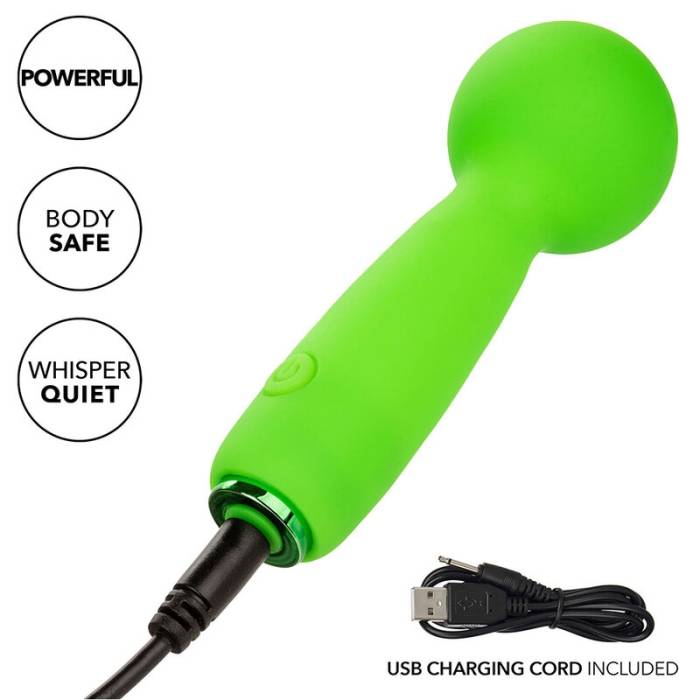 CALEXOTICS - NEON VIBES BUBBLY VIBE O MINI MASSAGEADOR 10 VIBRAÃÃES VERDE