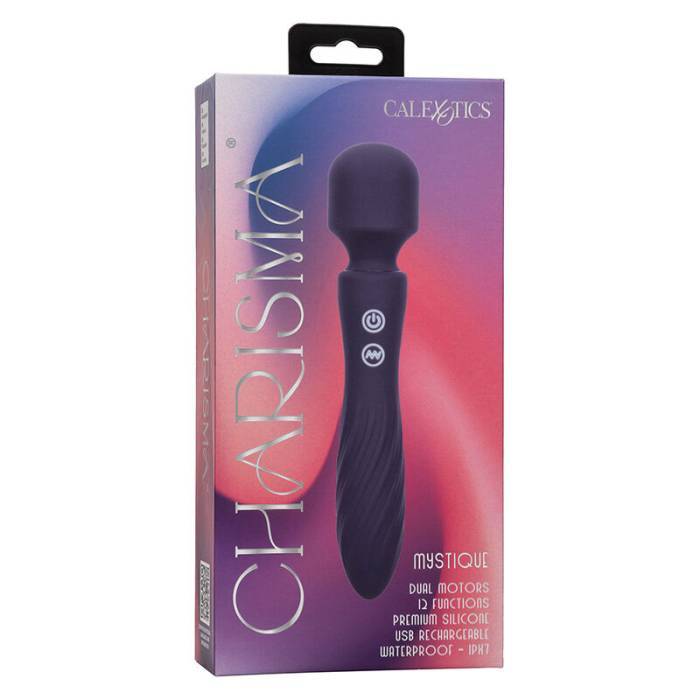 CALEXOTICS - CHARISMA MYSTIQUE MASSAGER DUAL MOTORS 12 FUNÃÃES 20,5 CM X 4,5 CM ROXO