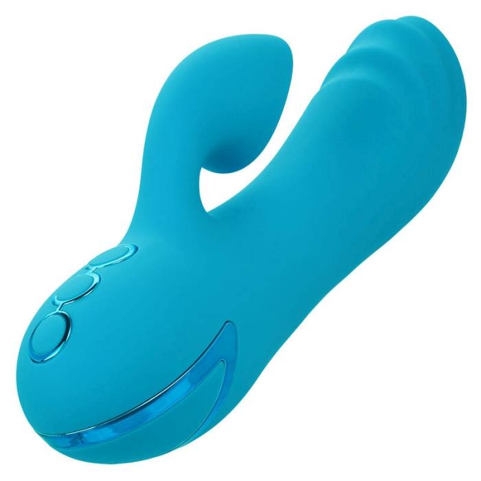 CALEXOTICS - SUNSET BEACH SEDUCER VIBRADOR E ESTIMULADOR 10 FUNÃÃES AZUL