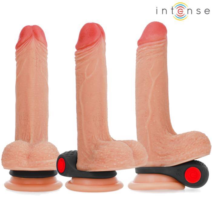 INTENSE - CLOVER VIBRADOR ANEL PENIS 10 VIBRAÃÃES PRETO