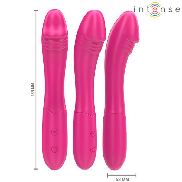 INTENSE - BELINDA VIBRADOR 19 CM FLEXÃVEL 10 VIBRAÃÃES ROSA