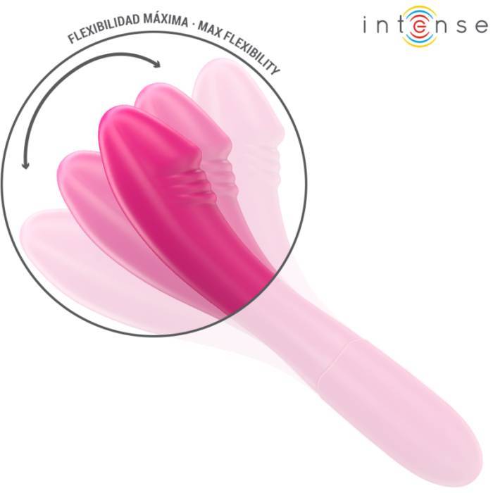 INTENSE - BELINDA VIBRADOR 19 CM FLEXÃVEL 10 VIBRAÃÃES ROSA