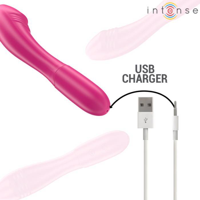 INTENSE - BELINDA VIBRADOR 19 CM FLEXÃVEL 10 VIBRAÃÃES ROSA