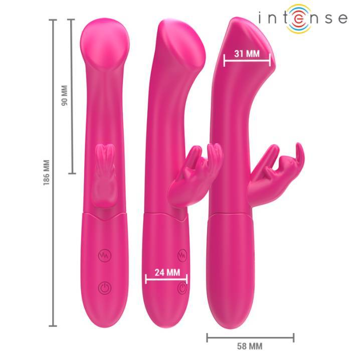 INTENSE - JULIETA RABBIT VIBRADOR 18,6 CM 10 VIBRAÃÃES ROSA