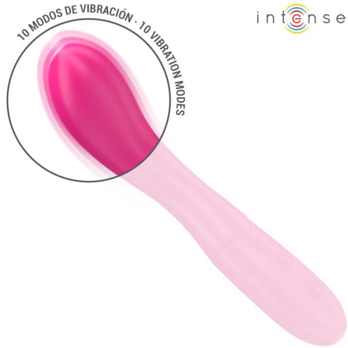 INTENSE - LISETTE VIBRADOR 19 CM FLEXÃVEL 10 VIBRAÃÃES ROSA