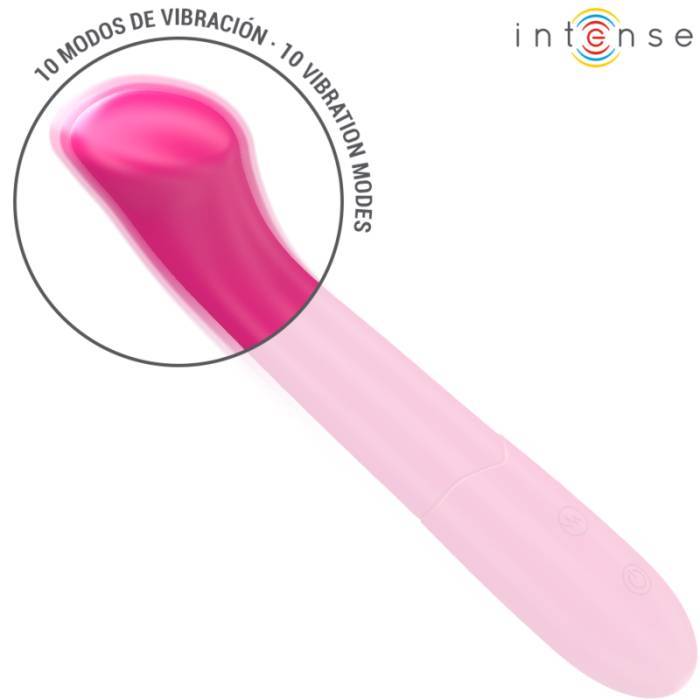 INTENSE - PATY VIBRADOR 19 CM FLEXÃVEL 10 VIBRAÃÃES MODELO 2 ROSA