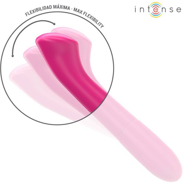 INTENSE - PATY VIBRADOR 19 CM FLEXÃVEL 10 VIBRAÃÃES MODELO 2 ROSA