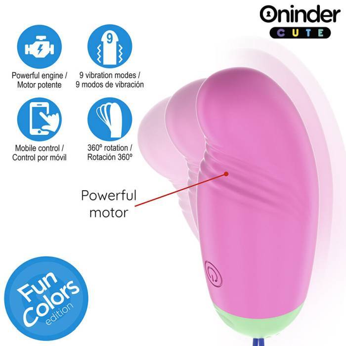 ONINDER CUTE - OVO VIBRO-GIRATÃRIO LOVE PLEASURE 360 SILICONE - APLICATIVO MUNDIAL GRATUITO
